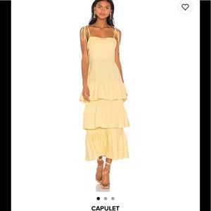 Capulet Quinn Tiered Dress Lemon